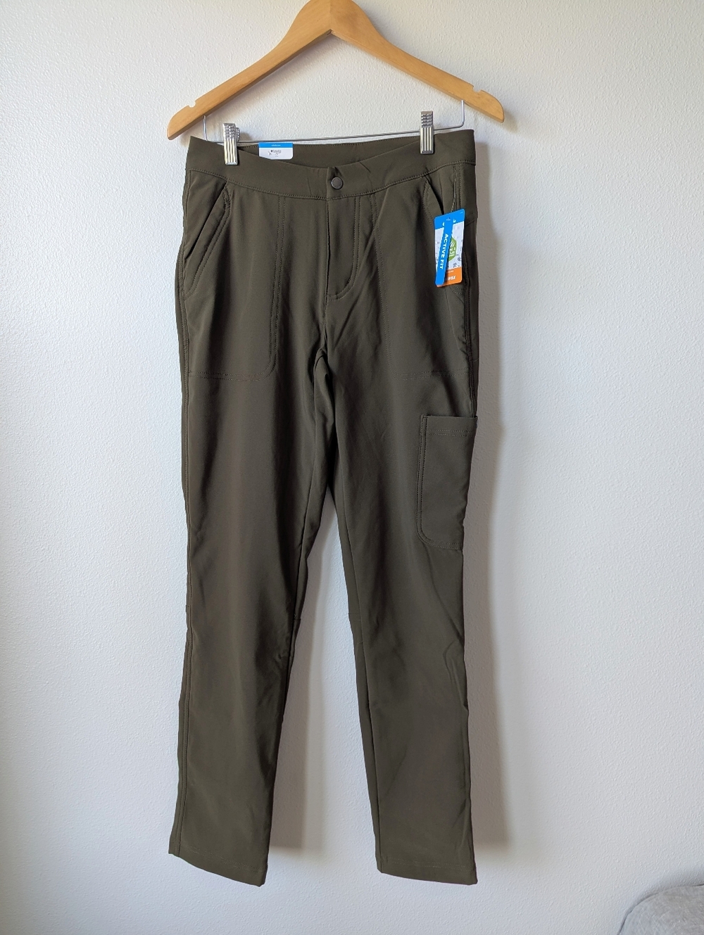 NWT Columbia Arden Point Fleece Lined Straight Leg Pant Olive Green Size 8